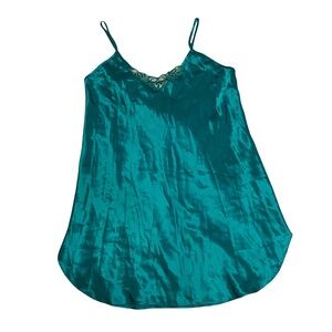 Green slip dress